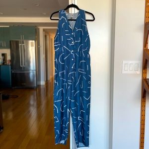 Dusen Dusen silk lines jumpsuit, M